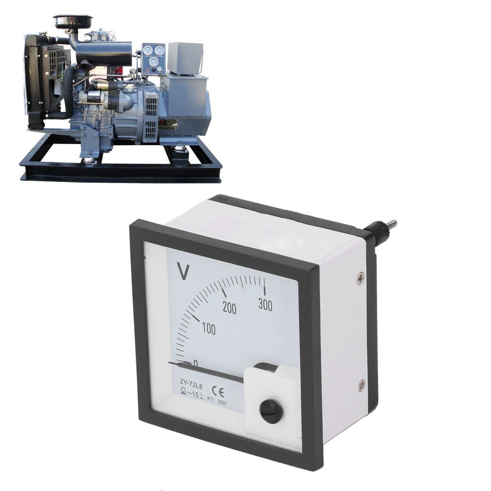 Analog Volt Panel Analog Voltmeter 0300V Pointer Volt Meter Panel Needle Voltage Gauge For
