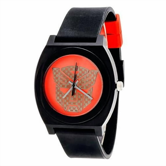 Analog Watch With Rubber Band - Autobot Red