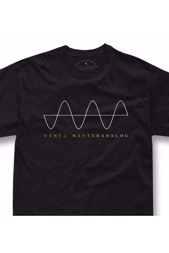Analog sound t-shirt Vinyl disc turntable technics 1200 classic music tee