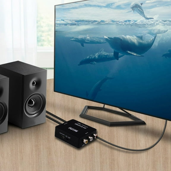 Analog to Digital AV Converter Adapter Transforms Video Signals for High Definition TV Connection and Set Top Compatibility