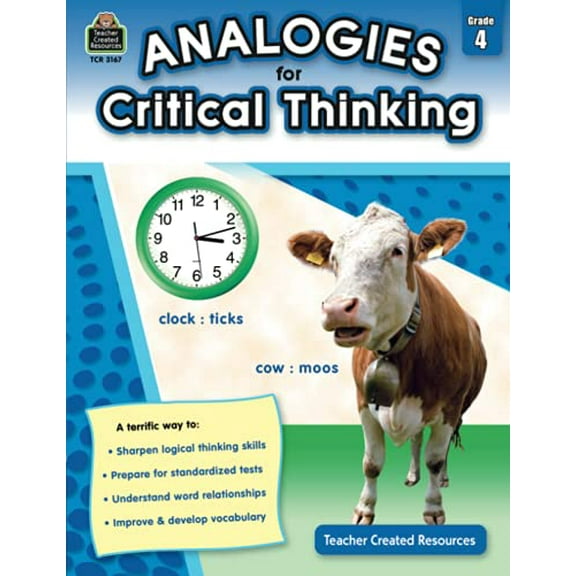 Pre-Owned Analogies for Critical Thinking Grade 4 (Paperback) 1420631675 9781420631678