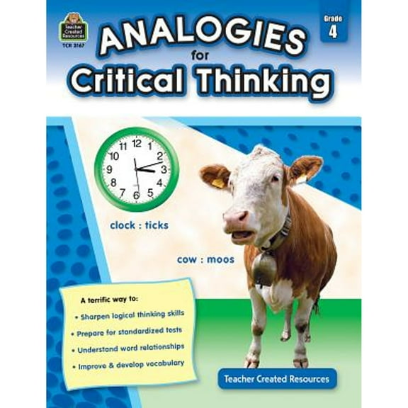 Pre-Owned Analogies for Critical Thinking Grade 4 (Paperback) 1420631675 9781420631678