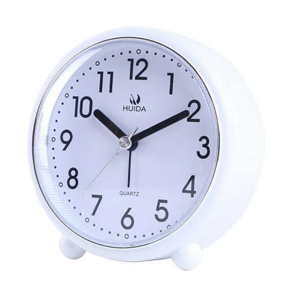 Analogs Alarm Clock 4inch Silents NonTicking with Night Lights Battery Powereds