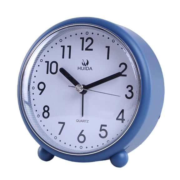 Analogs Alarm Clock 4inch Super Silents NonTicking Small Clock Night Lights Operated Simple for Bedroom Desk