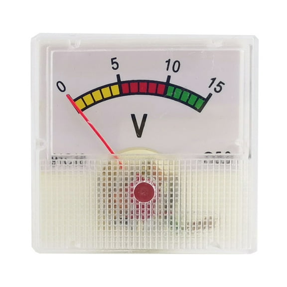 Analogues Panel Meter Volts Voltage Gauge Analog Voltmeter DC0-15V,Mechanical Pointers Voltmeter for Inverters