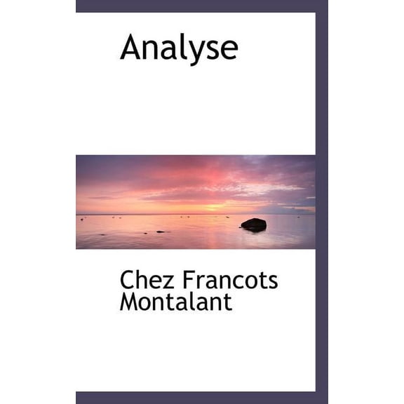 Analyse (Paperback)