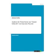 Analyse der Notar-Szene aus "Gianni Schicchi" von Giacomo Puccini Paperback