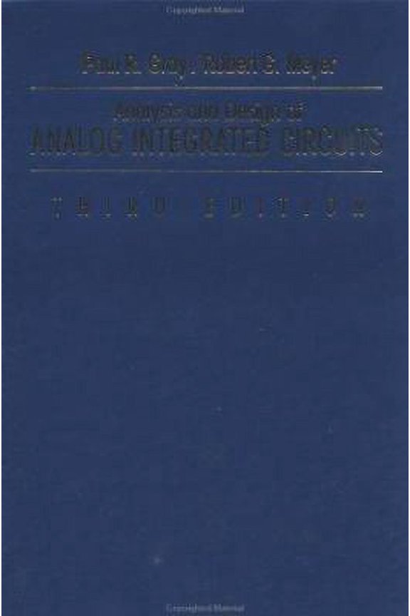 Pre-Owned Analysis and Design of Analog Integrated Circuits by Paul R. Gray; Robert G. Meyer (Hardcover) TECHNOLOGY & ENGINEERING / Electronics / Circuits / Integrated, English