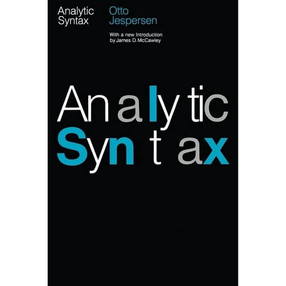 Analytic Syntax, (Paperback)