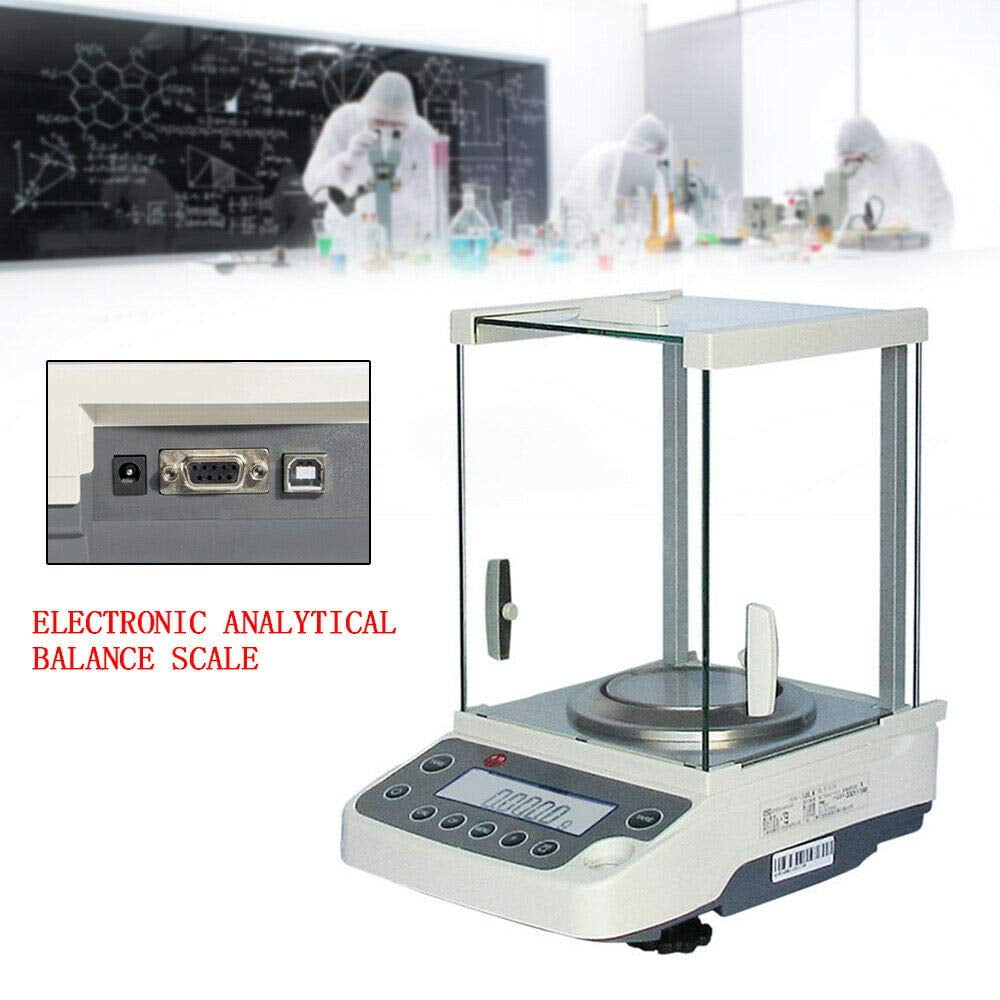 Analytical Balance Lab Scale Electronic Precision Scale120g x 0.0001g 0.1mg Digital Precision with Pan 110V