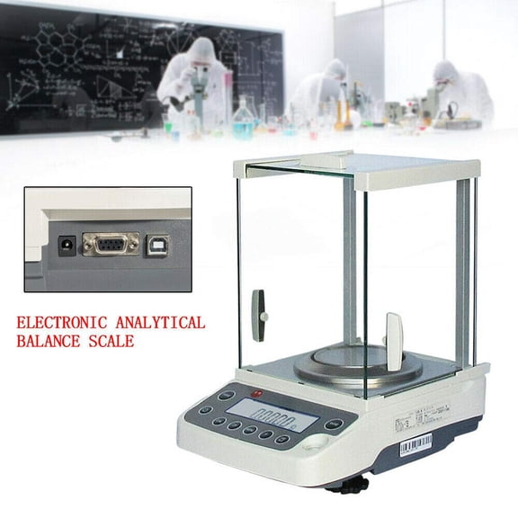 Analytical Balance Lab Scale Electronic Precision Scale120g x 0.0001g 0.1mg Digital Precision with Pan 110V