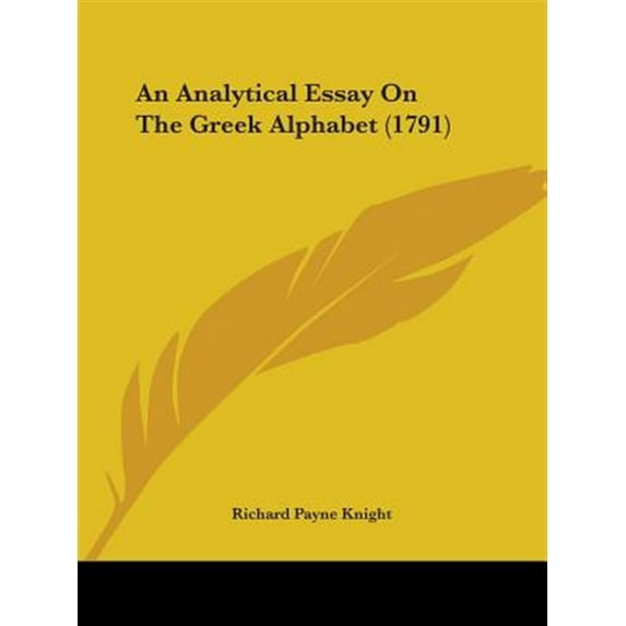 Analytical Essay on the Greek Alphabet