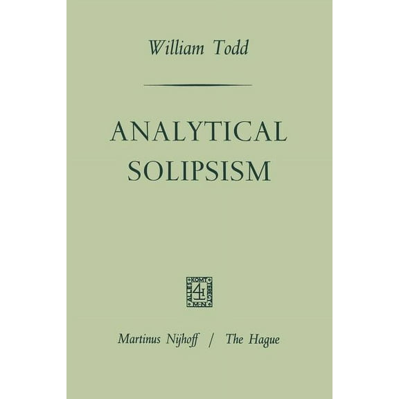 Analytical Solipsism, (Paperback)