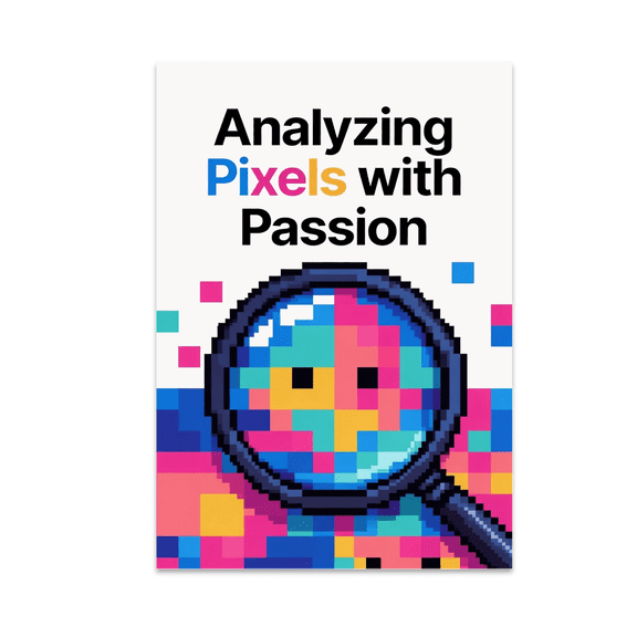 Analyzing Pixels with Passion - Digital Art Enthusiast - 13x19 Poster Print