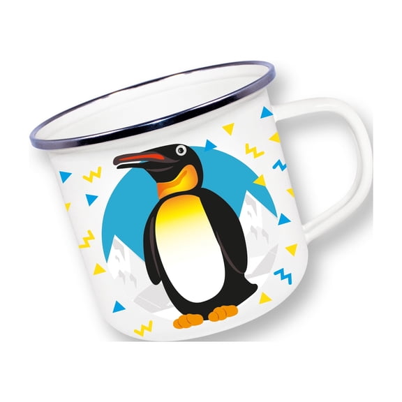 Anamelware Cute Collection – Penguin by Deluxebase | 12.5oz Enamel Mug for Hot & Cold Drinks