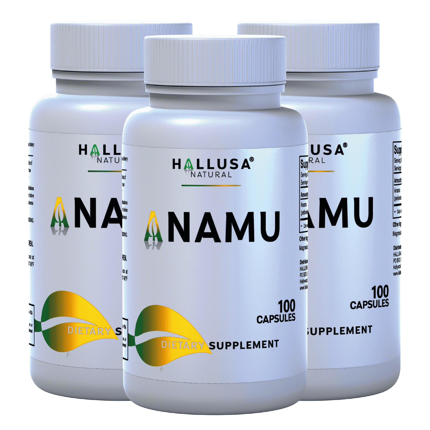 Anamu Root 1350 mg - Anamu capsules organic - Supplement Anamu Root Herb - Immune System & Energy - Petiveria Allicea - 300 Capsules Hallusa Natural