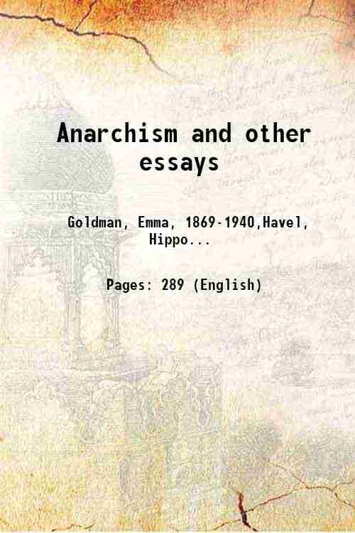 borrow anarchism and other essays