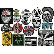 Anarchy & Skulls Punk Rock Legends 14pc Patch Set Dead Kennedys, Misfits, AFI & More - Iron-On Collection by Nixon Thread Co.