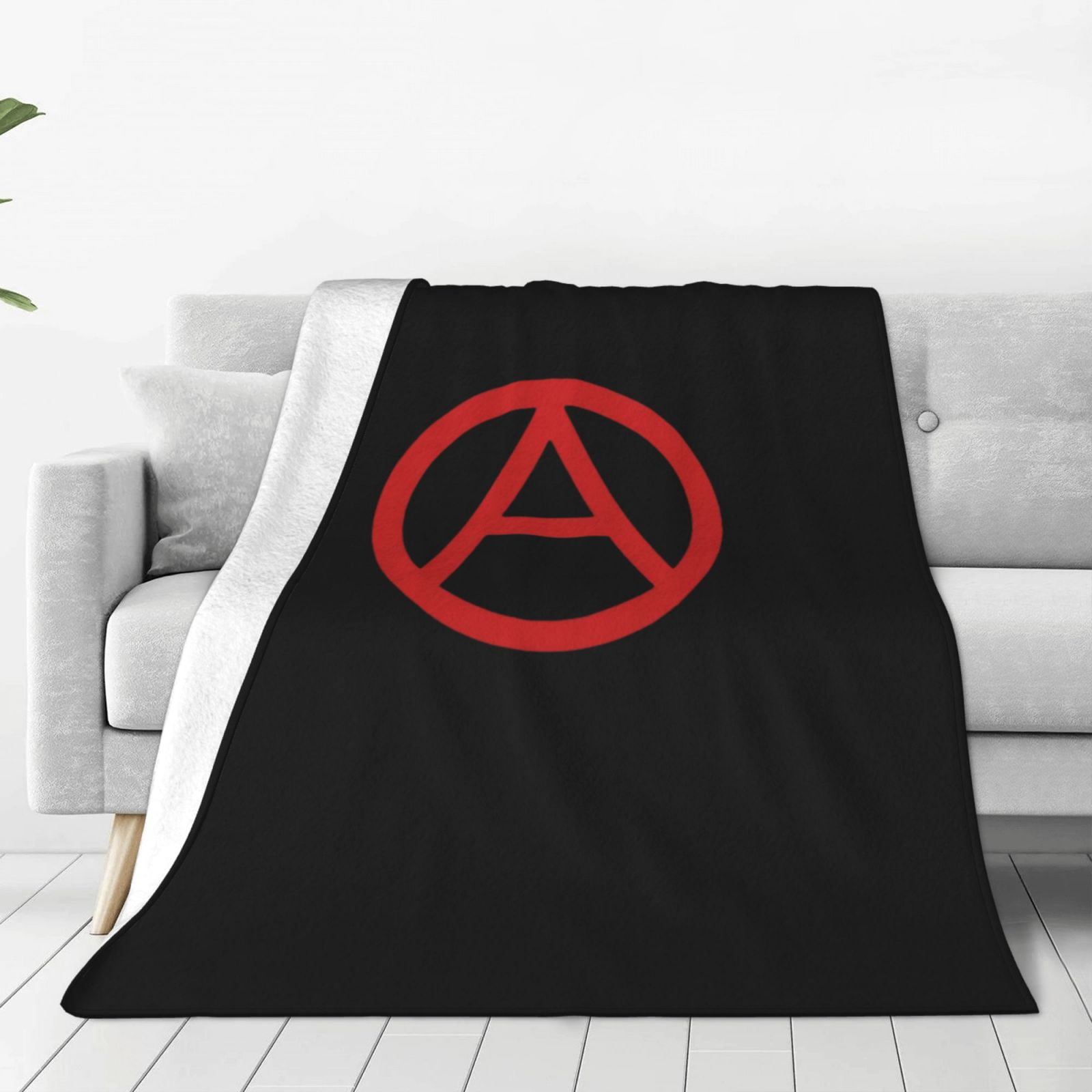 Anarchy Symbol Fleece Blanket Super Soft Cozy Throw Blanket