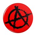 thumbnail image 1 of Anarchy Symbol Red Pinback Button Pin, 1 of 4