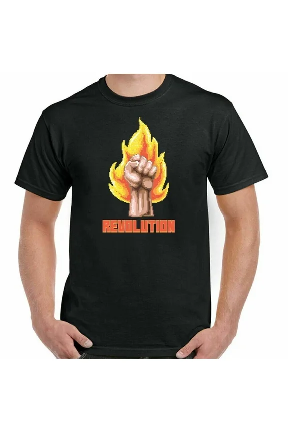 Anarchy T-Shirt Che Guevara Revolution Fist Mens Womens Anarchist 80'S Pixel Top, Vintage Birthday Gift