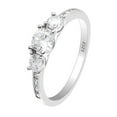 thumbnail image 1 of Anastasia Engagement Ring Sterling Silver 3 Stone Wedding Ginger Lyne Collection, 1 of 6