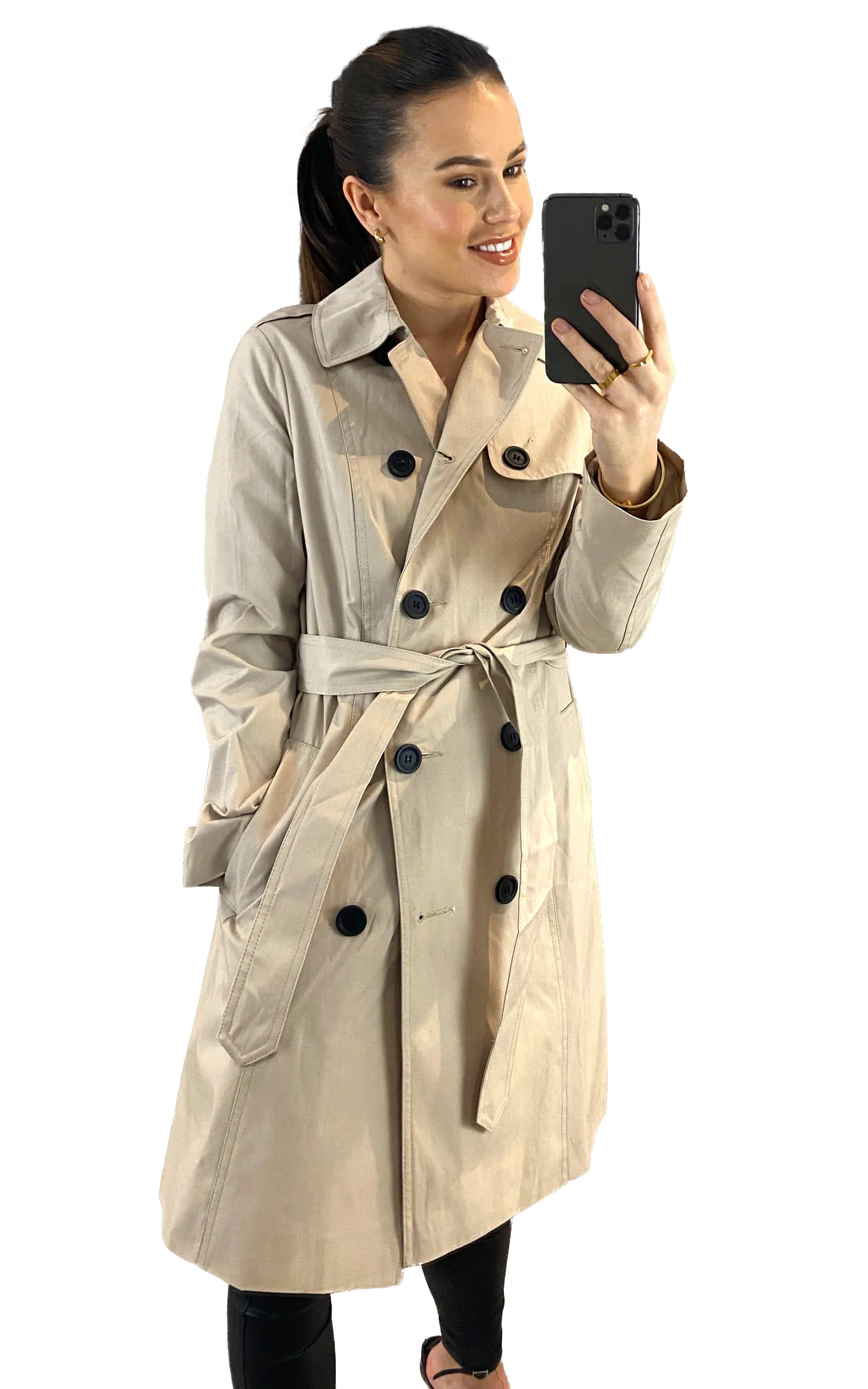 ANASTASIA VIRGIN WOOL BELTED COAT SAND