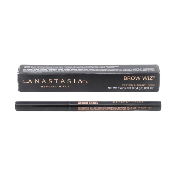 Anastasia Mini Brow Wiz Skinny Brow Pencil 0.001oz Medium Brown New With Box