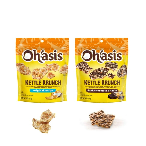 Anastasia Variety pack Coconut Cashew Crunch Original Recipe + Anastasia Coconut Cahsew Crunch & Dark Chocolate Coco bites 5oz, 2Pack