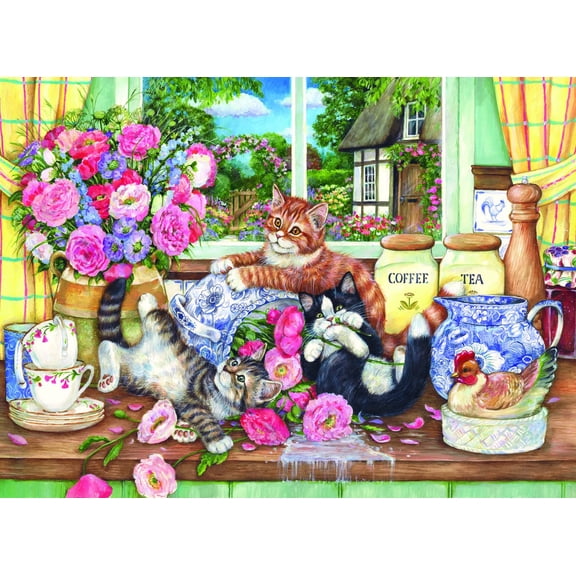 Anatolian 500 Piece Puzzle - Kittens in The Kitchen Puzzle, Multicolor (PER3574)