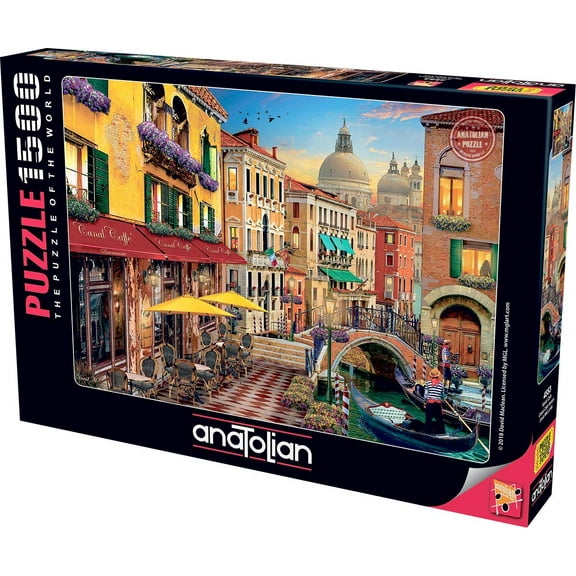 Anatolian Puzzle - Canal Cafe Venice, 1500 Piece Jigsaw Puzzle, Code: 4553