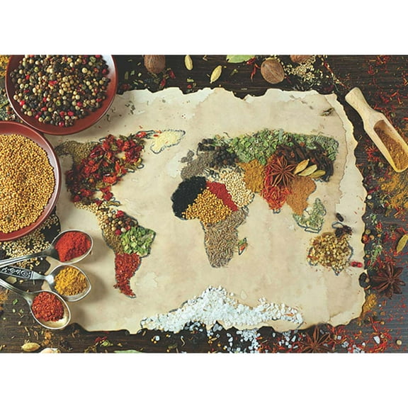 Herbal World Map 1000 Piece Jigsaw Puzzle