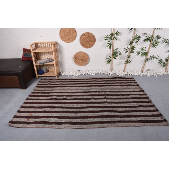 Anatolian Rug, Kilim, Art Rug, Moroccan Rug, 5.1x7.1 ft Area Rugs, Turkish Rugs