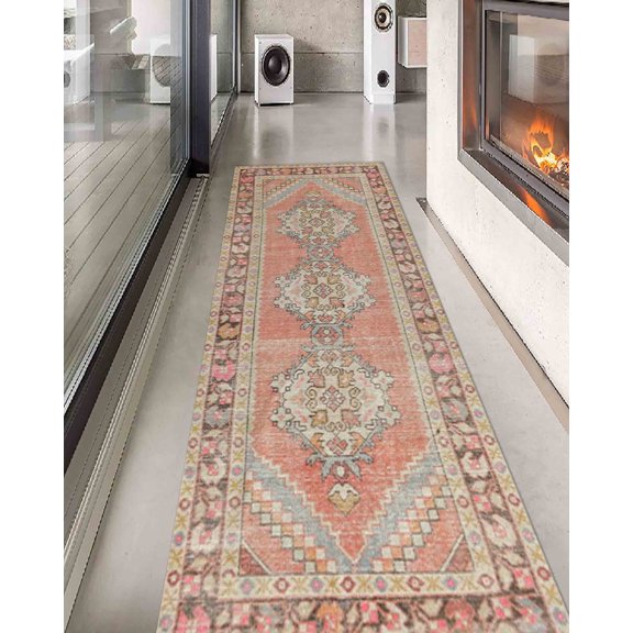 Anatolian Rug, Personalized Rugs, Runner Rug, Personalized Gift Rug, Antique Decor Rug, Indoor Rugs, Decorative Rugs, Aztek Rugs, Salon Rug, 2.6'x6.5' - 80x200 cm