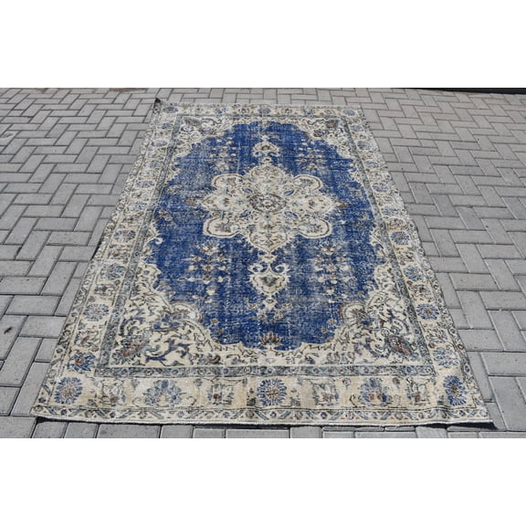 Anatolian Rug, Rugs For Nursery, Turkish Rug, Beige Bedroom Rugs, Vintage Rug, 5x7.6 ft Area Rugs, Organic Living Room Rug