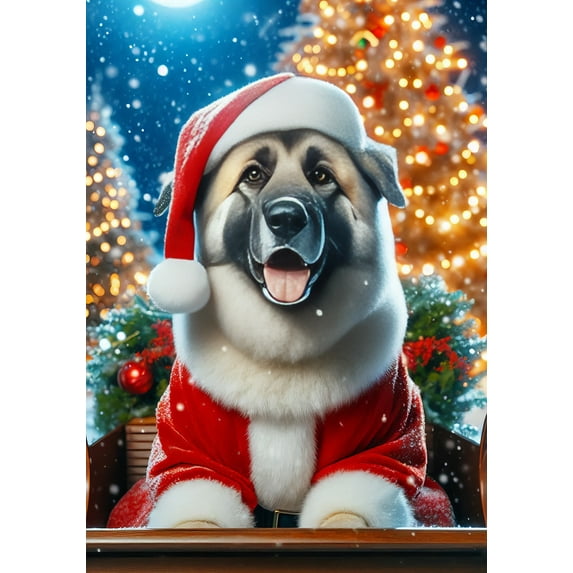 Anatolian Shepherd - Best of Breed DCR Christmas Garden Flag 12" x 17"