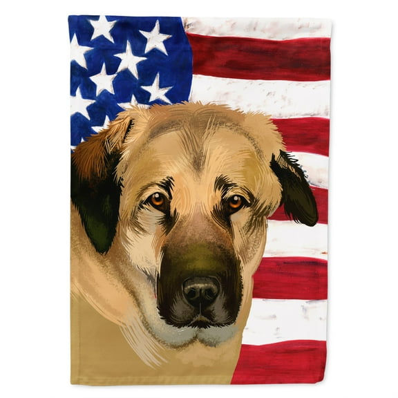 Anatolian Shepherd Dog American Flag Garden Flag