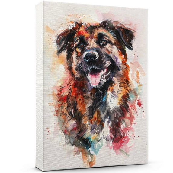 Anatolian Shepherd Dog Canvas Wall Art Prints,Watercolor Dog Art Canvas Painting Poster,Pet Canvas Painting Puppy Artwork 8x12 inches