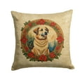 thumbnail image 1 of Anatolian Shepherd Dog Christmas Flowers Throw Pillow 14 in x 14 in, 1 of 5