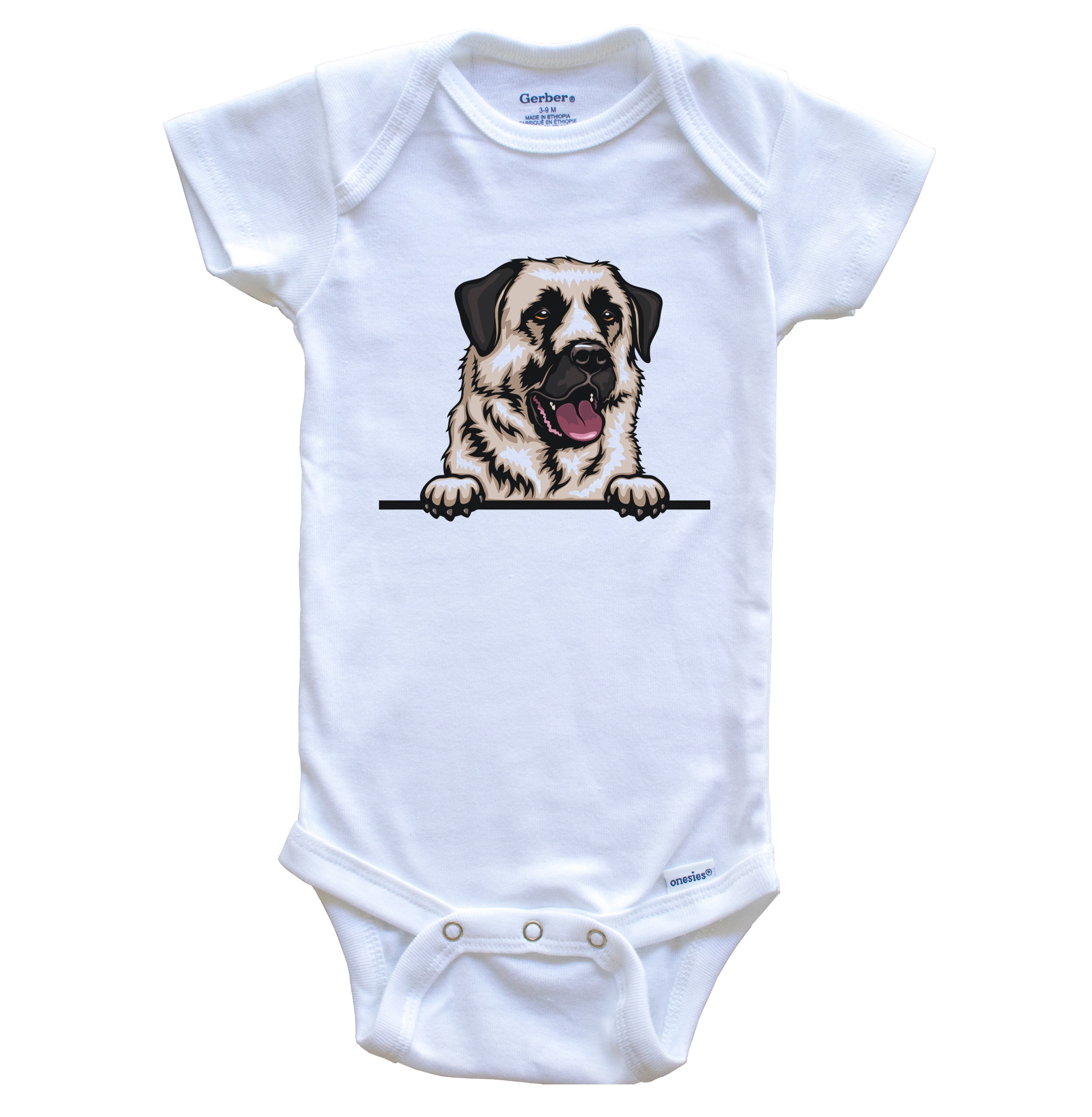 Anatolian Shepherd Dog Dog Breed Cute One Piece Baby Bodysuit, 0-3 months white