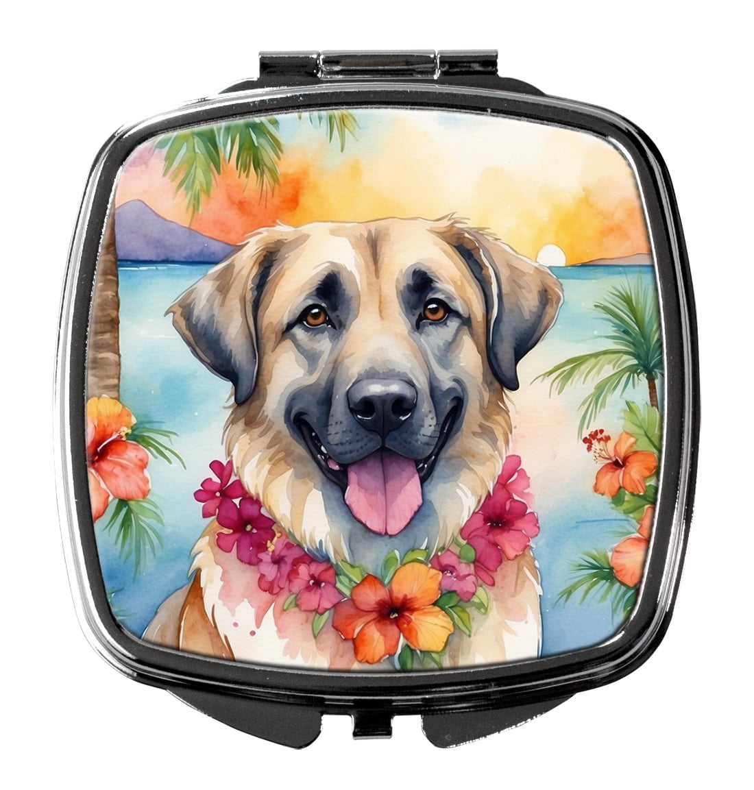 Anatolian Shepherd Luau Compact Mirror 2.75 in x 3 in