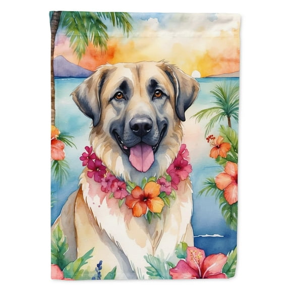 Anatolian Shepherd Luau Garden Flag 11.25 in x 15.5 in