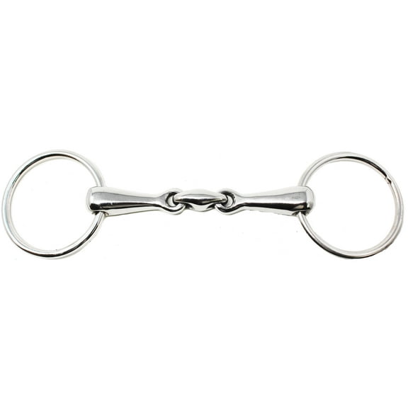 Anatomic Stainless Steel Loose Ring Dog Bone Snaffle Horse Bit 6" Mouth 35522E
