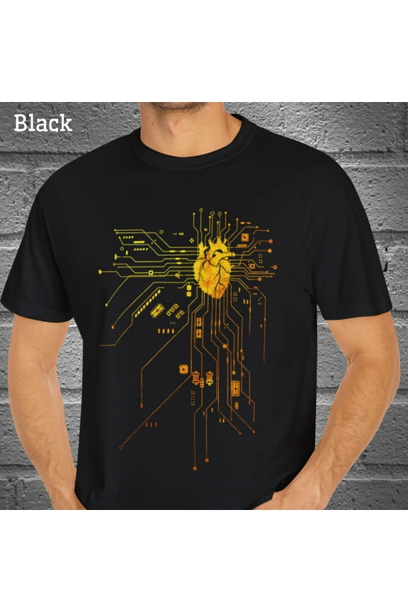 Anatomical Heart CPU Processor PCB Board Computer Programmer Unisex T-Shirt