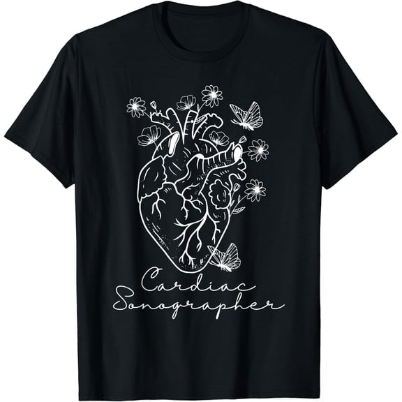Anatomical Heart Cardiac Sonographer Echo Tech T-Shirt