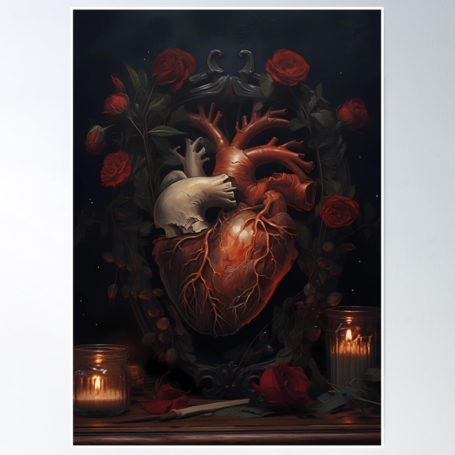 Anatomical Heart Dark Academia Gothic Cottagecore Decor Poster Wall Art ...