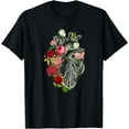 thumbnail image 1 of Anatomical Heart Shirt Floral Organ Cardiology Cardiac Nurse T-Shirt, 1 of 4
