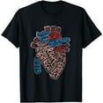 thumbnail image 1 of Anatomical Human Heart Cardiology Medical Cardiac Nurse T-Shirt, 1 of 4