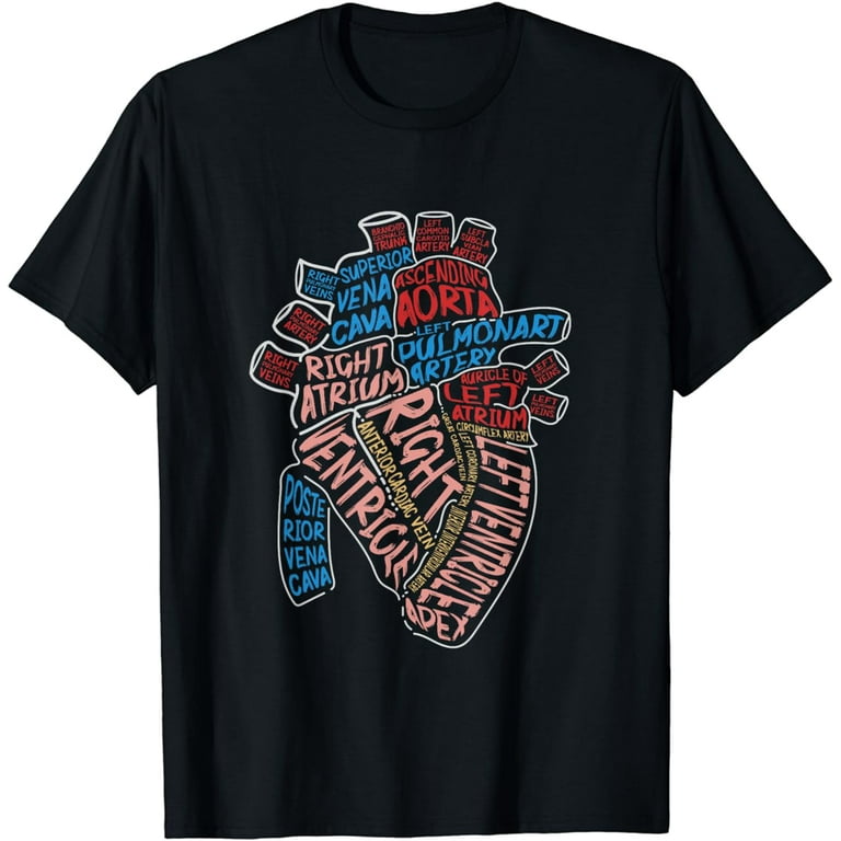 Cardiac Nurse Shirt Anatomical Heart Cardiology Medical Gift Cardiac Nurse Shirt Anatomical Heart Cardiology Medical Gift