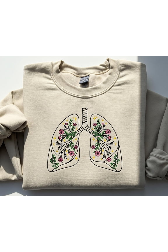 Anatomical Lung Shirt, Floral Lungs Graphic Tee, Respiratory Therapist Gift, Medical Nurse Shirt, Pulmonology Doctor Top, Breathe T-Shirt